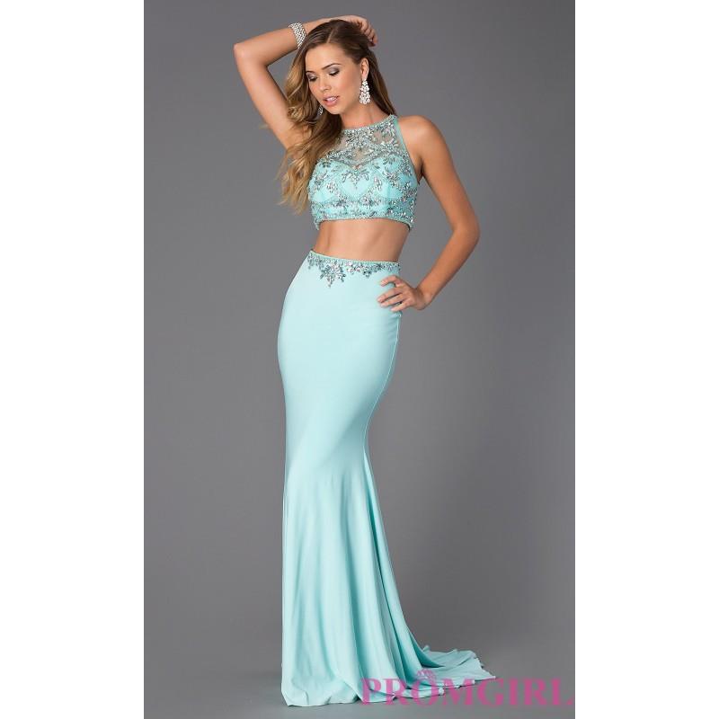 My Stuff, Floor Length Two-Piece Jeweled Prom Dress - Brand Prom Dresses|Beaded Evening Dresses|Uniq