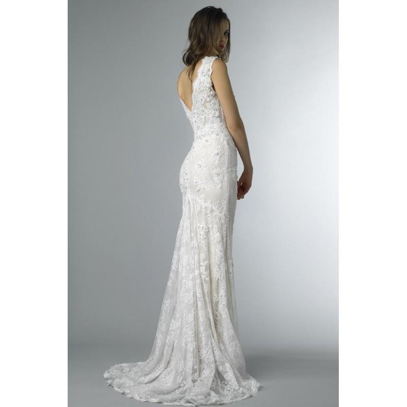 My Stuff, D7895LB (Basix Black Label) 2017 D7895LB Sirena En V Largo Sin mangas - Vestidos de novia