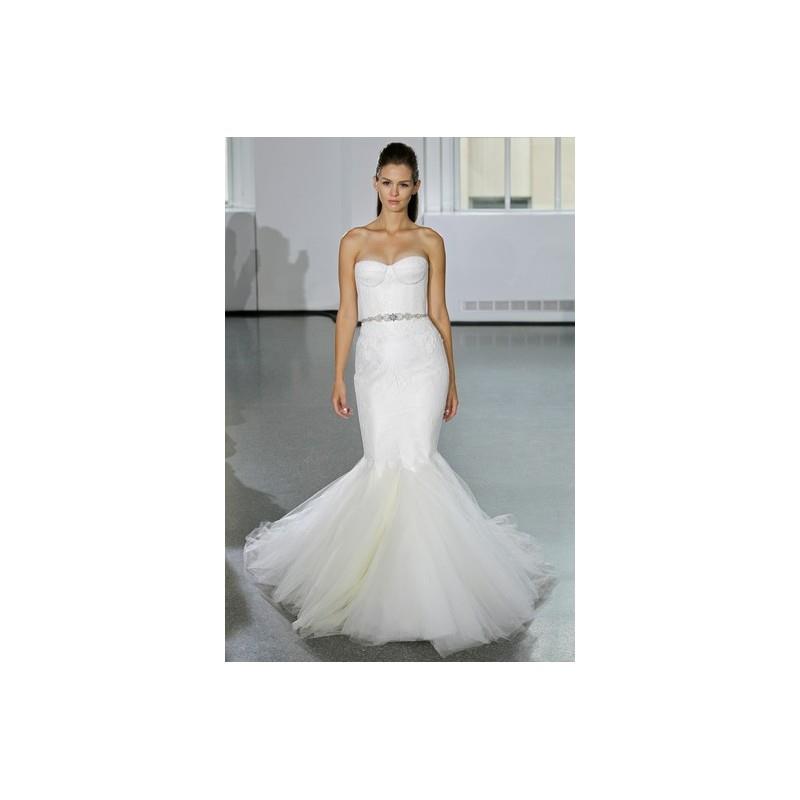 wedding, Romona Keveza SP14 Dress 4 - Fall 2014 Fit and Flare White Full Length Romona Keveza Sweeth