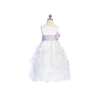Lilac Flower Girl Dress - Matte Satin Bodice w/ Gathers Style: D2150 - Charming Wedding Party Dresse