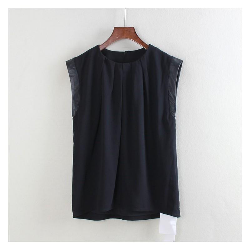 My Stuff, Vogue Simple Scoop Neck Sleeveless One Color Summer Top T-shirt - Lafannie Fashion Shop