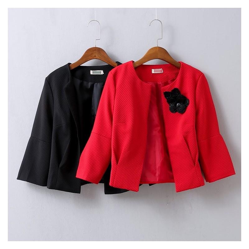 My Stuff, Slimming One Color Fine Lady Fall Coat - beenono.com