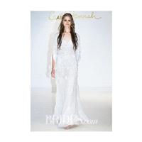Carol Hannah - Fall 2015 - Iolite V-neck Sequined Wedding Dress with Long Sleeves - Stunning Cheap W