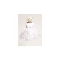 White Baby Girl Satin Bodice w/ white Layered Organza Dress Style: DB808 - Charming Wedding Party Dr