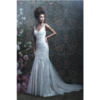 Allure Couture Style C415 by Allure Couture - Taupe  Ivory  White Lace  Tulle V-Back Floor V-Neck We