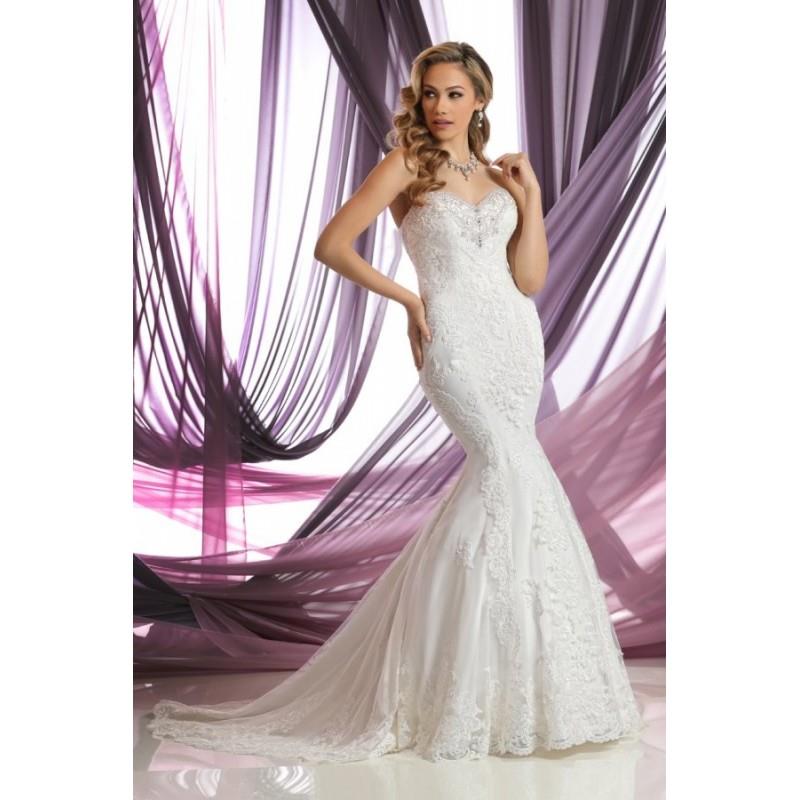My Stuff, Style 50386 by DaVinci Bridal - Fit-n-flare Sleeveless Floor length LaceTulle Sweetheart S