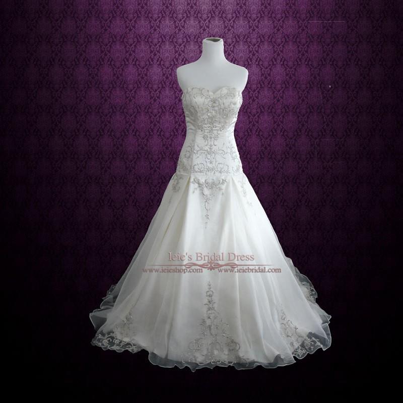 My Stuff, Sweetheart A-line Wedding Dress with Embroideries | Joanne - Hand-made Beautiful Dresses|U