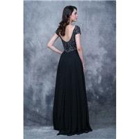 Nina Canacci - 3128 Short Sleeve Illusion Portrait Gown - Designer Party Dress & Formal Gown