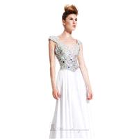 Beaded Straps by Johnathan Kayne by Joshua Mckinley 405 - Bonny Evening Dresses Online