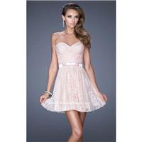 Lace Mini Dress by La Femme 20531 - Bonny Evening Dresses Online