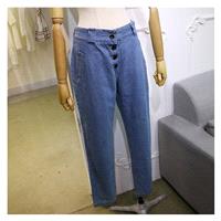 Casual Banded Waist Long Trouser Jeans - Lafannie Fashion Shop