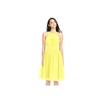 Lemon Azazie Yamilet - Knee Length Illusion Chiffon Halter Dress - Charming Bridesmaids Store