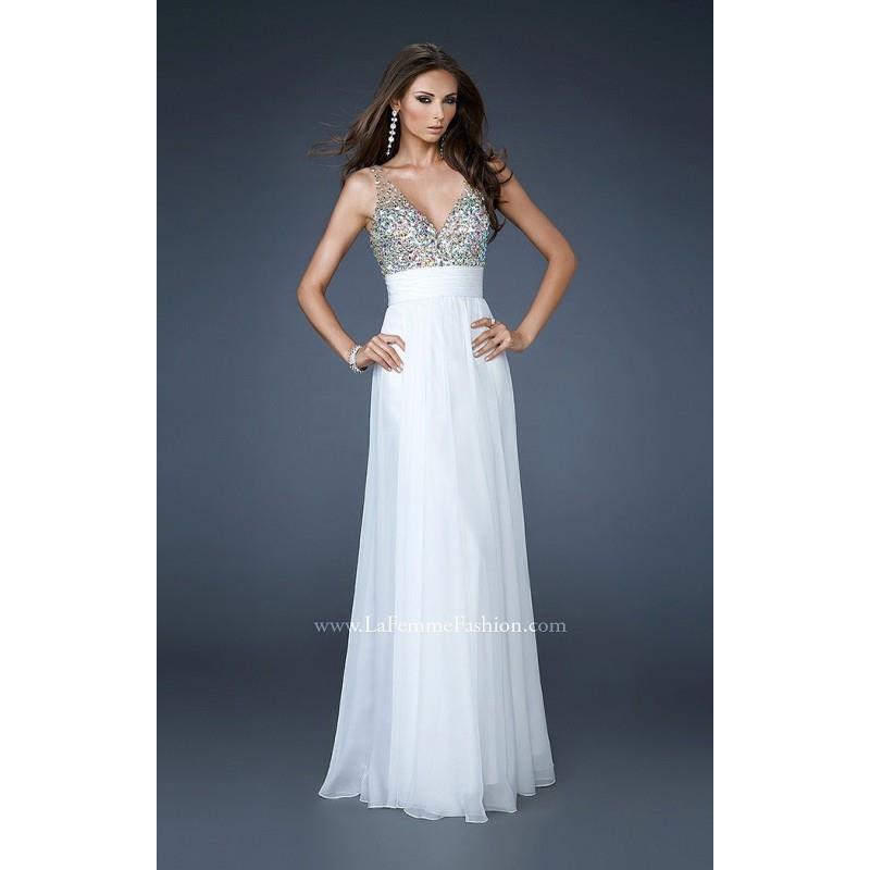 My Stuff, Aquamarine La Femme 18669 - Chiffon Crystals Dress - Customize Your Prom Dress