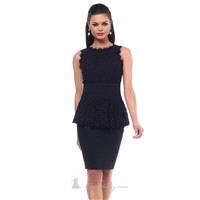 Black Short Sheath Dress by NUE by Shani - Color Your Classy Wardrobe