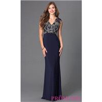 Floor Length V-Neck Formal Gown - Brand Prom Dresses|Beaded Evening Dresses|Unique Dresses For You