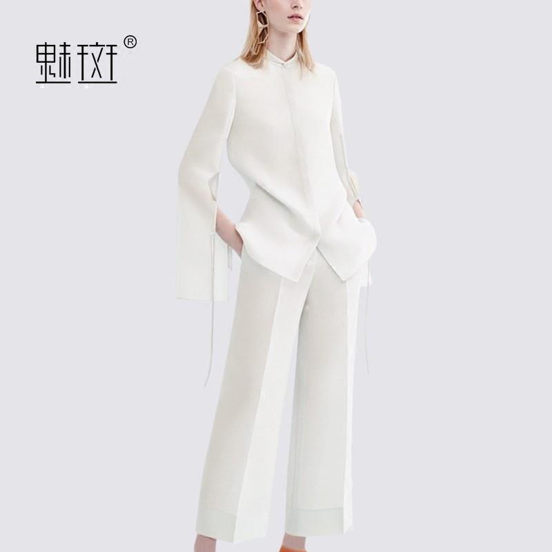 wedding, Oversized Vogue High Neck 9/10 Sleeves Outfit Twinset Blouse - Bonny YZOZO Boutique Store