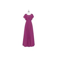 Orchid Azazie Lily - Back Zip Illusion Chiffon Floor Length Dress - Charming Bridesmaids Store