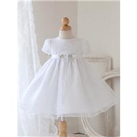 White Cap Sleeve Dress w/ Lace Bodice Style: DB810 - Charming Wedding Party Dresses|Unique Wedding D