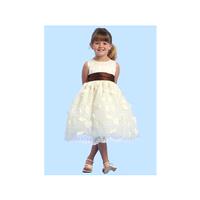 Blossom Ivory Sleeveless Satin Bodice w/ Pop Up Satin Flowers Style: BL191 - Charming Wedding Party