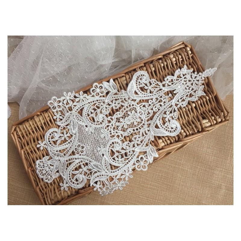 My Stuff, Lace Embroidery Motif, Floral Lace Motif Trim, Wedding Lace Applique, Bridal lace Applique