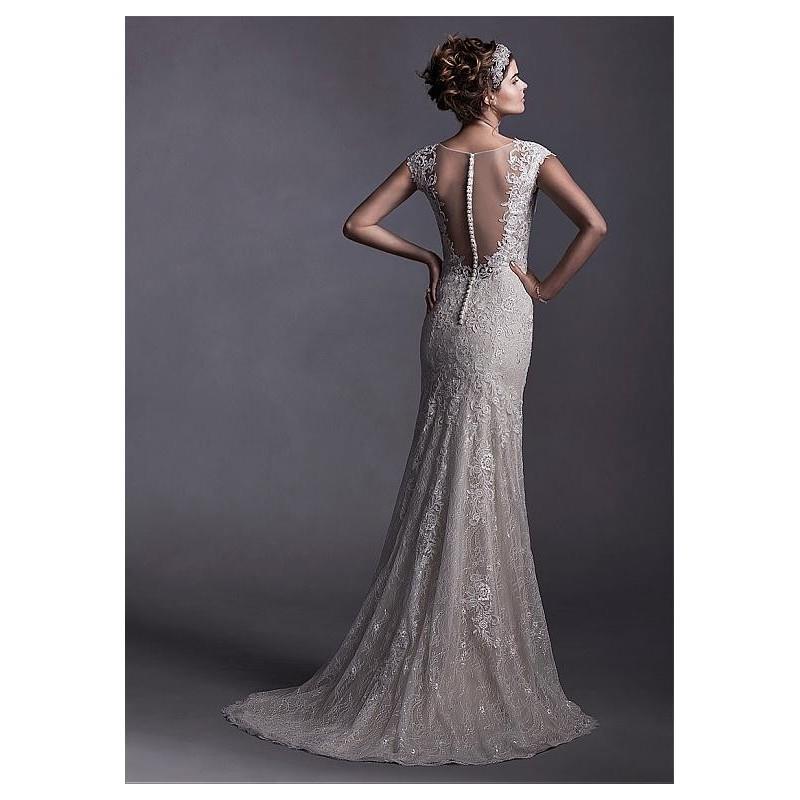 My Stuff, Elegant Tulle & Lace Scoop Neckline Natural Waistline Mermaid Wedding Dress With Lace Appl