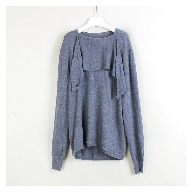 My Stuff, Must-have Vogue Casual Long Sleeves Top Knitted Sweater - Lafannie Fashion Shop