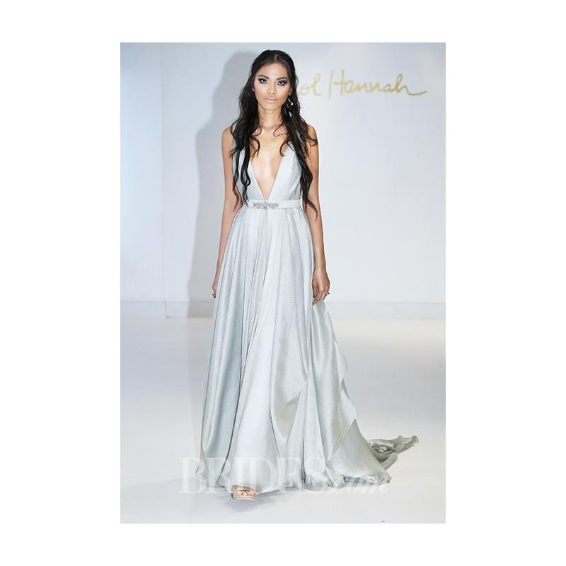 My Stuff, Carol Hannah - Fall 2015 - Azurite Sleeveless V-neck A-line Wedding Dress in Pale Blue - S