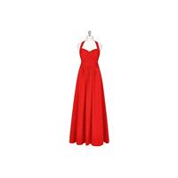Red Azazie Claudia - Sweetheart Chiffon Floor Length Strap Detail Dress - Simple Bridesmaid Dresses