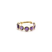 Tresor Collection - Amethyst Stackable Ring Bands With Adjustable Shank In 18K Yellow Gold - Designe