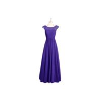 Regency Azazie Tobey - Floor Length Illusion Chiffon And Lace Boatneck Dress - Charming Bridesmaids