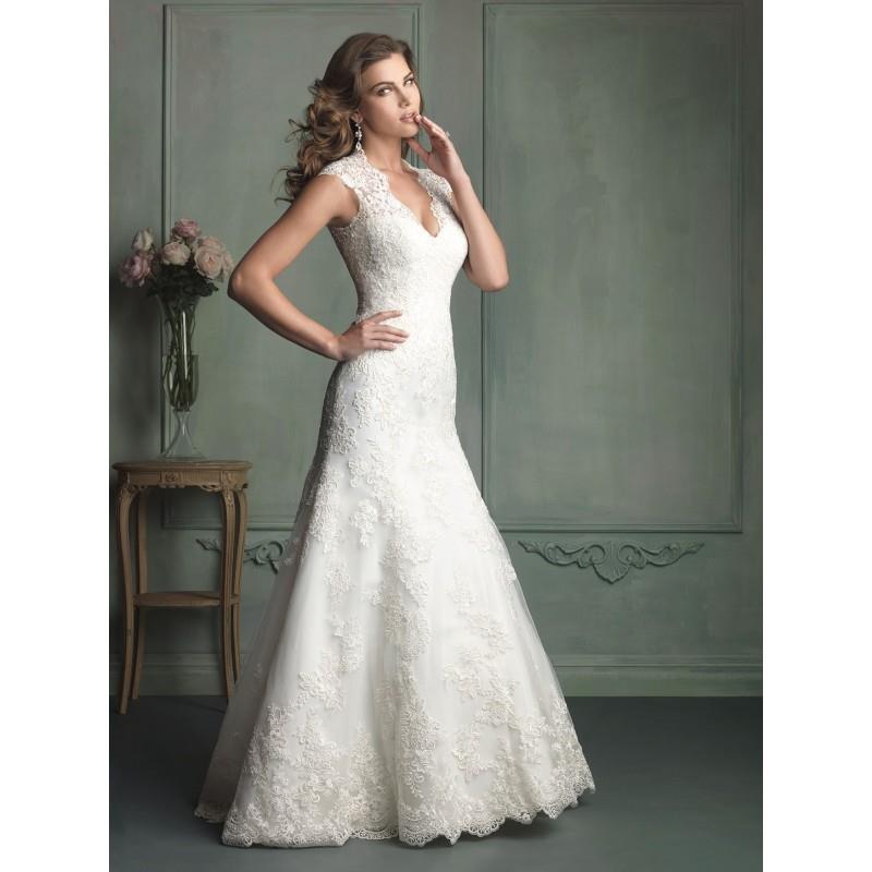 My Stuff, Allure Bridals 9113 Sheer Lace Back Wedding Dress - Crazy Sale Bridal Dresses|Special Wedd
