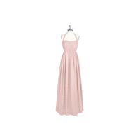 Dusty_rose Azazie Francesca - Bow/Tie Back Chiffon Floor Length Halter Dress - Charming Bridesmaids