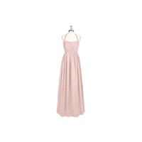 Dusty_rose Azazie Francesca - Bow/Tie Back Chiffon Floor Length Halter Dress - Charming Bridesmaids