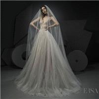 Ersa Atelier Spring/Summer 2018 Miss Hunt Chapel Train Elegant Champagne Sleeveless V-Neck Ball Gown