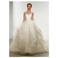 Marvelous Tulle Spaghetti Straps Neckline Ball Gown Wedding Dresses with Beadings - overpinks.com