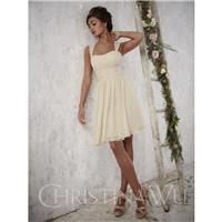 Christina Wu 22697 Tank Chiffon Knee Length Bridesmaid Dress - Crazy Sale Bridal Dresses|Special Wed