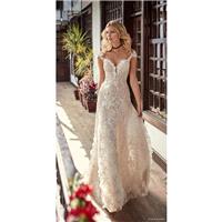 Galia Lahav Fall/Winter 2018 Aline Off-the-shoulder Sweep Train Sweet Nude Cap Sleeves Lace Hand-mad