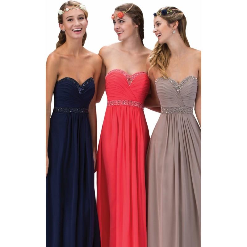 My Stuff, Strapless Ruched Chiffon Gown by Elizabeth K - Color Your Classy Wardrobe