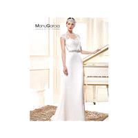 Vestido de novia de Manu García Modelo MG0613 - 2015 Recta Con mangas Vestido - Tienda nupcial con e