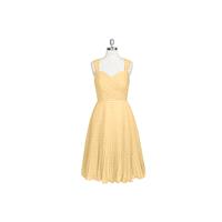 Gold Azazie Alana - Sweetheart Knee Length Chiffon Back Zip - Simple Bridesmaid Dresses & Easy Weddi