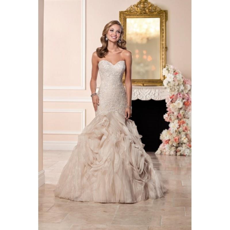 My Stuff, Style 6285 by Stella York - Chapel Length Floor length LaceOrganza Fit-n-flare Sweetheart