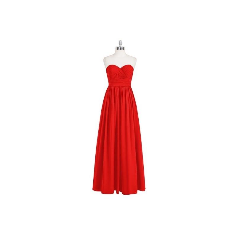 My Stuff, Red Azazie Jada - Back Zip Chiffon Sweetheart Floor Length - Charming Bridesmaids Store