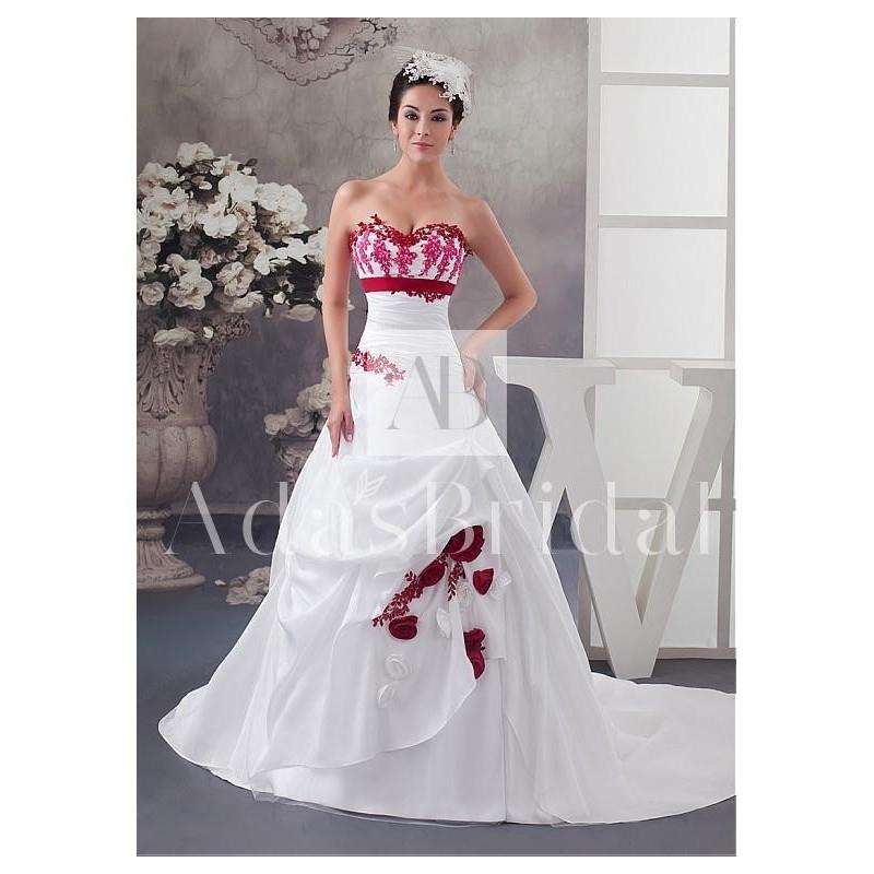 wedding, Elegant Taffeta Sweetheart Neckline A-line Wedding Dresses With Beaded Lace Appliques - ove