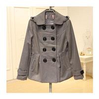 Slimming Polo Collar Double Breasted Coat - Lafannie Fashion Shop