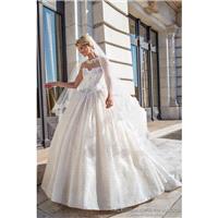 Alessandra Rinaudo 2017 Bellamy Ivory Chapel Train Sweet Ball Gown Illusion Sleeveless Beading Organ