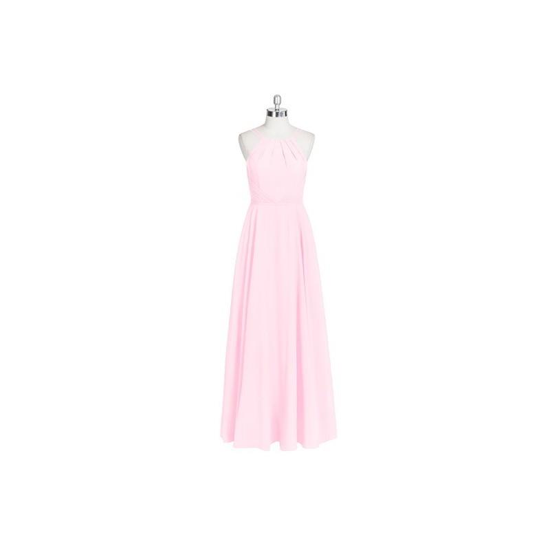My Stuff, Candy_pink Azazie Melinda - Halter Strap Detail Floor Length Chiffon Dress - Simple Brides