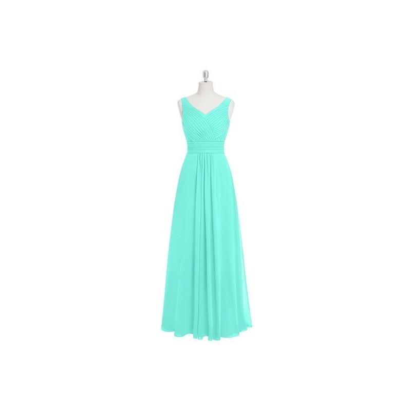 My Stuff, Spa Azazie Pierrette - Chiffon V Back V Neck Floor Length Dress - Simple Bridesmaid Dresse