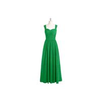 Emerald Azazie Zapheira - Back Zip Floor Length Chiffon Sweetheart Dress - Simple Bridesmaid Dresses