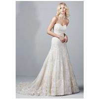 Sottero and Midgley Bennett - A-Line Sweetheart Natural Floor Lace Lace - Formal Bridesmaid Dresses