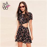 Countryside Vogue Sexy Printed Short Sleeves Summer Dress Crop Top - Bonny YZOZO Boutique Store